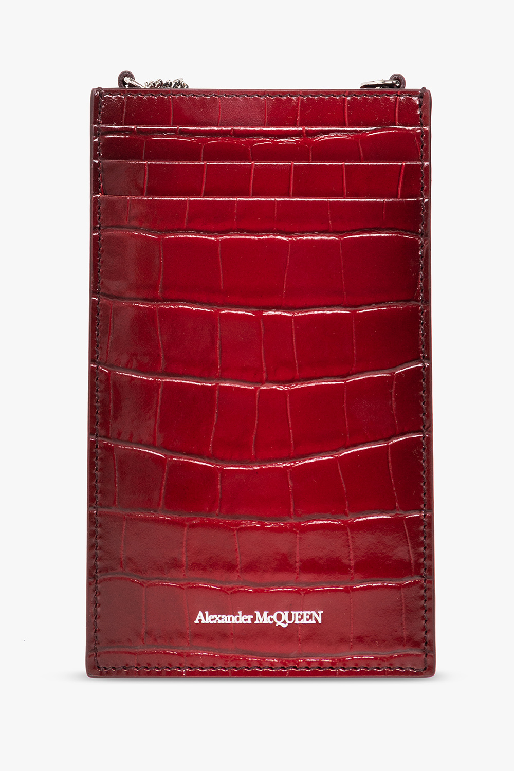 ポーチ alexander mcqueen POUCH (8044361T1BN 1000) Women's McQueen T-Bar Sling Pouch in Pink | Alexander McQueen US